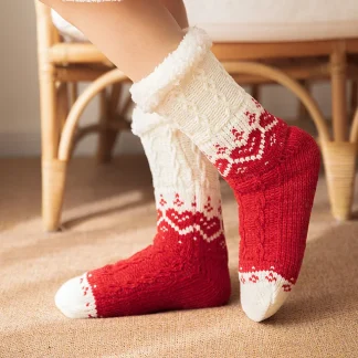 Red Fuzzy Socks