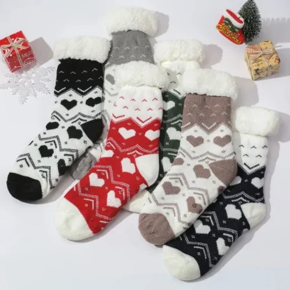 Cute Comfy Fuzzy Slipper Socks - Image 5
