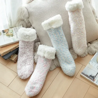 Cozy Dot Fuzzy Socks - Image 3