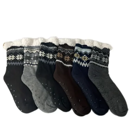 Printed Winter Cozy Fuzzy Socks - Image 2