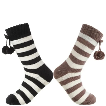 Snuggle Striped Fuzzy Socks - Image 2