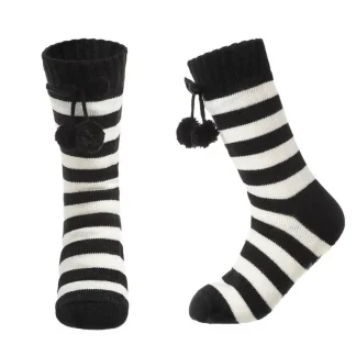 Snuggle Striped Fuzzy Socks