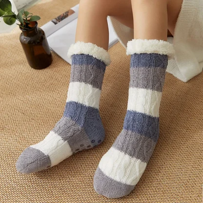 Warm Striped Cozy Fuzzy Socks