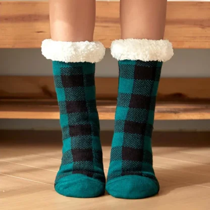Plaid Cozy Fuzzy Socks - Image 5