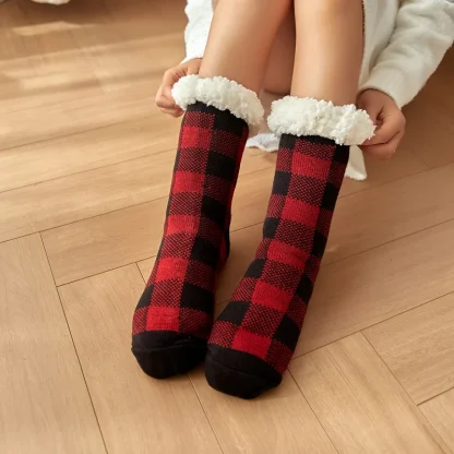 Plaid Cozy Fuzzy Socks