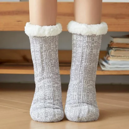 Thick Knitted Cozy Fuzzy Socks - Image 6