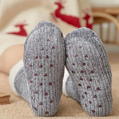 Knitted Cozy Fuzzy Socks - Image 5