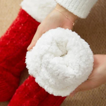 Knitted Cozy Fuzzy Socks - Image 6