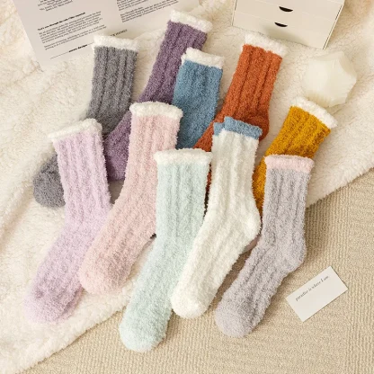 Candy Color Cozy Fuzzy Socks - Image 2