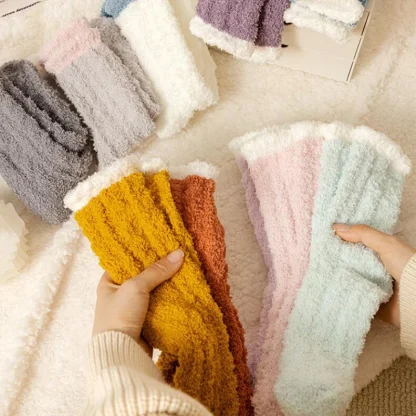Candy Color Cozy Fuzzy Socks - Image 3