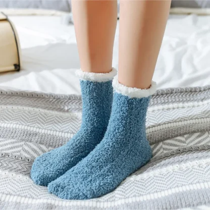 Candy Color Cozy Fuzzy Socks