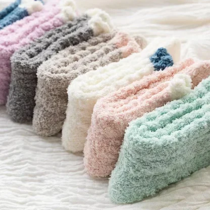Towel Texture Cozy Fuzzy Socks - Image 5