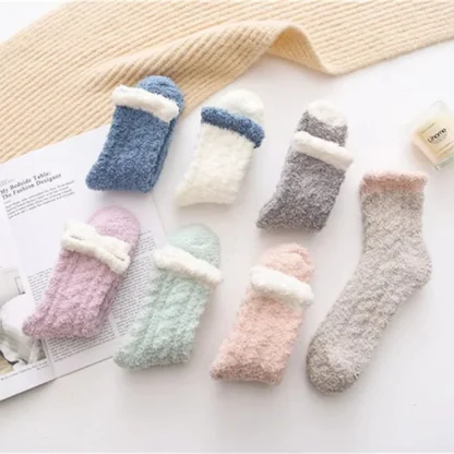 Towel Texture Cozy Fuzzy Socks - Image 6