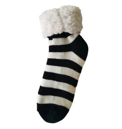 Striped Winter Cozy Fuzzy Socks - Image 3
