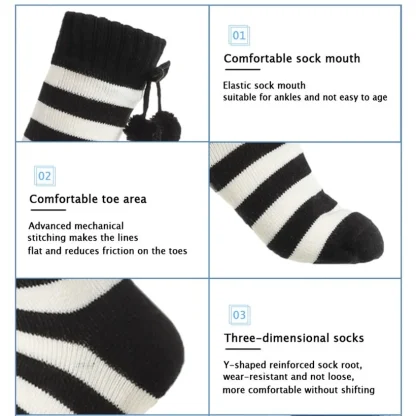 Striped Winter Cozy Fuzzy Socks - Image 5