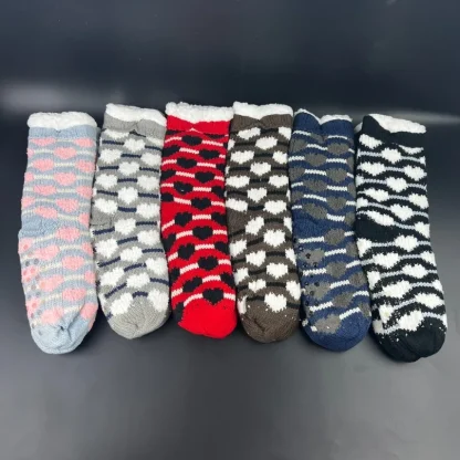 Cute Abstract Cozy Fuzzy Socks - Image 5