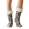 Leopard Print Cozy Fuzzy Socks - Image 2