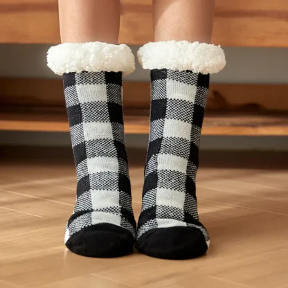 Plaid Warm Cozy Fuzzy Socks - Image 2