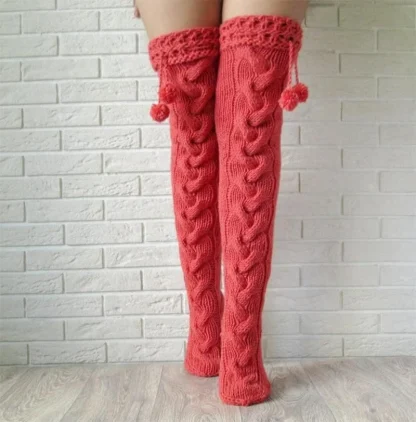 Knee-Length Cozy Fuzzy Boots Socks - Image 2