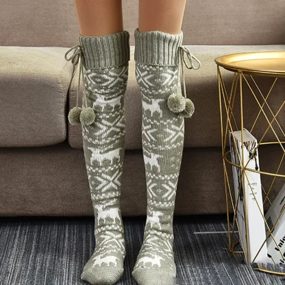 Knit Over-the-Knee Cozy Fuzzy Socks