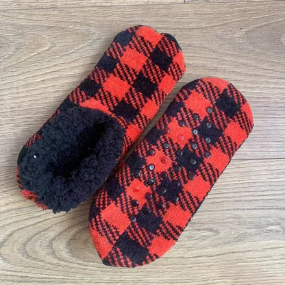 Plaid Slipper Cozy Fuzzy Socks - Image 3