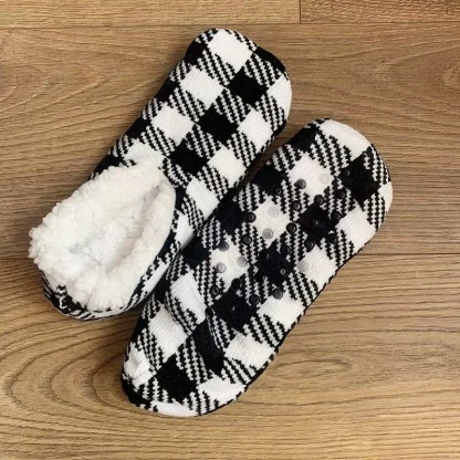 Plaid Slipper Cozy Fuzzy Socks - Image 5