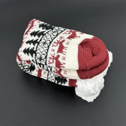 Christmas Deer Tree Cozy Fuzzy Socks - Image 5