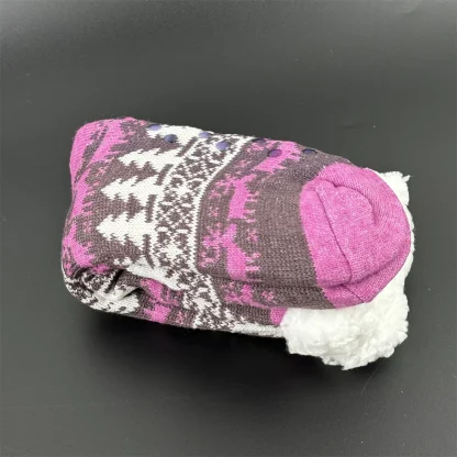 Christmas Deer Tree Cozy Fuzzy Socks - Image 6