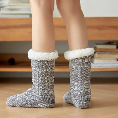 Knitted Thermal Cozy Fuzzy Socks - Image 2