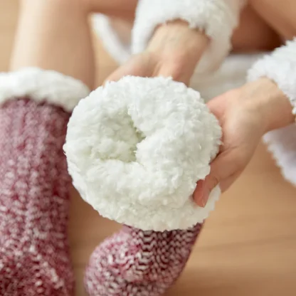 Knitted Thermal Cozy Fuzzy Socks - Image 4