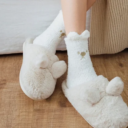 Paw Heart Cozy Fuzzy Socks