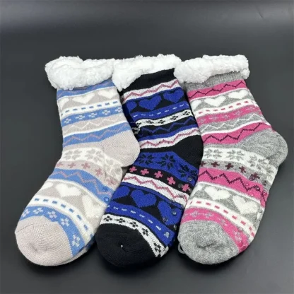 Funny Stripe Cozy Fuzzy Socks - Image 3