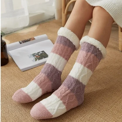 Warm Waffle Cozy Fuzzy Socks - Image 4