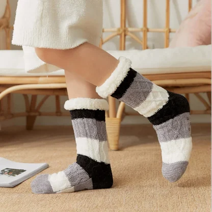Warm Waffle Cozy Fuzzy Socks