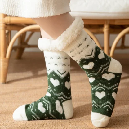 Heart Love-Inspired Cozy Fuzzy Socks
