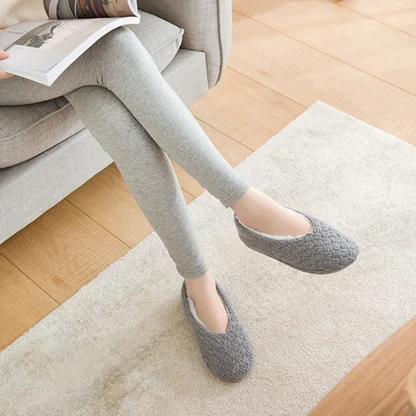 Cozy Knitted Fuzzy Slipper Socks - Image 3