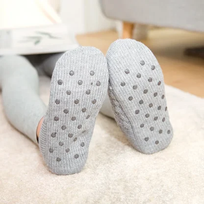 Cozy Knitted Fuzzy Slipper Socks - Image 4