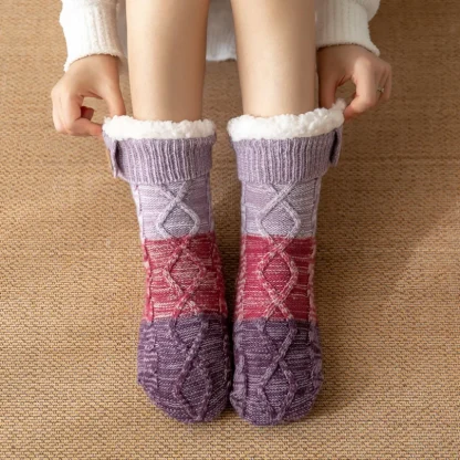Thick Buttoned Cozy Fuzzy Socks