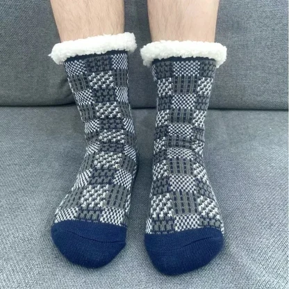 Plaid Winter Cozy Fuzzy Socks - Image 2