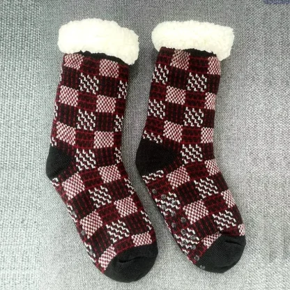 Plaid Winter Cozy Fuzzy Socks - Image 4