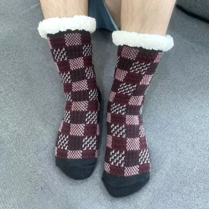 Plaid Winter Cozy Fuzzy Socks