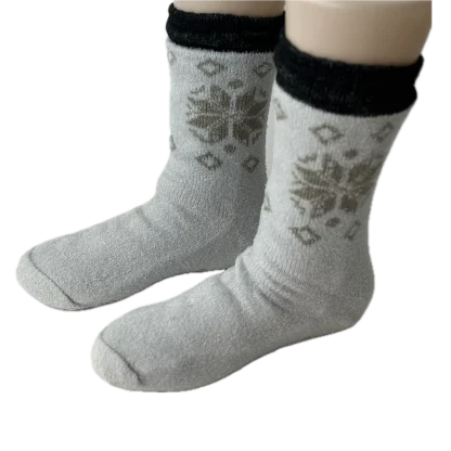 Winter Snowflake Cozy Fuzzy Socks