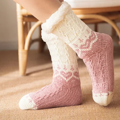 Fluffy Heart Love Cozy Fuzzy Socks - Image 2