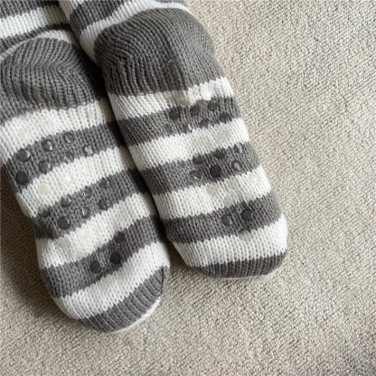 Striped Plush Cozy Fuzzy Socks - Image 6