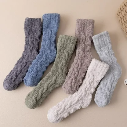 Thick Fluffy Soft Cozy Fuzzy Socks - Image 5