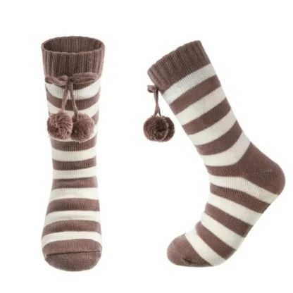 Striped Comfy Cozy Fuzzy Socks - Image 2