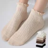 Short Ruffle Cozy Fuzzy Socks - Image 2