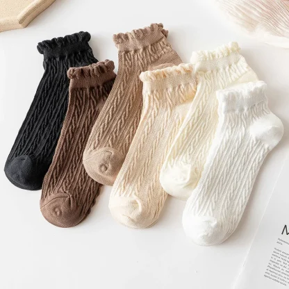 Short Ruffle Cozy Fuzzy Socks - Image 6