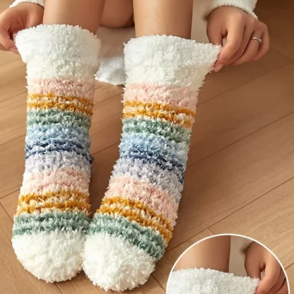 Patterned Fleece Cozy Fuzzy Socks - Image 3