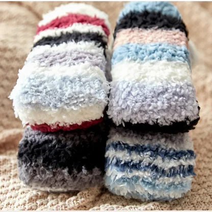 Patterned Fleece Cozy Fuzzy Socks - Image 5